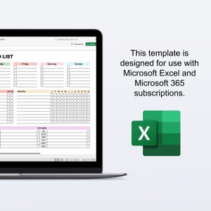 Digital To do List Excel Template Daily Weekly Monthly Annually Task Digital To do List Excel Template Daily Weekly Monthly Annually Task