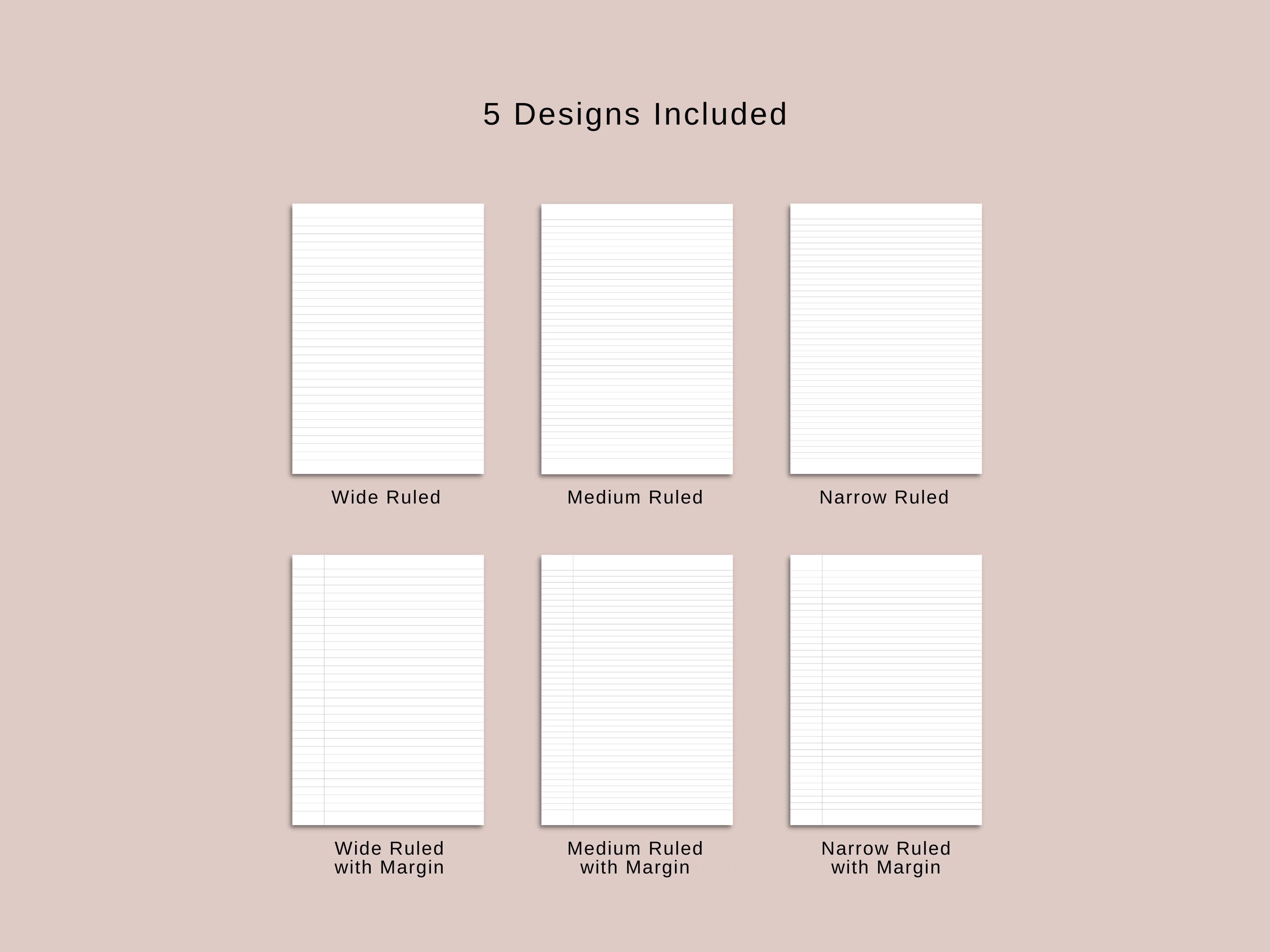 Lined Binder Paper Wide Ruled Printable