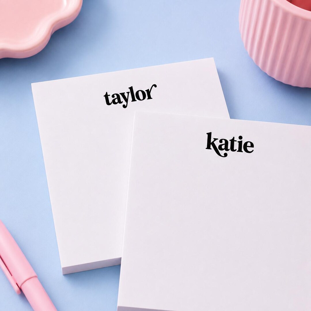Personalized Sticky Notes Pad, Custom Name Notepad - Etsy