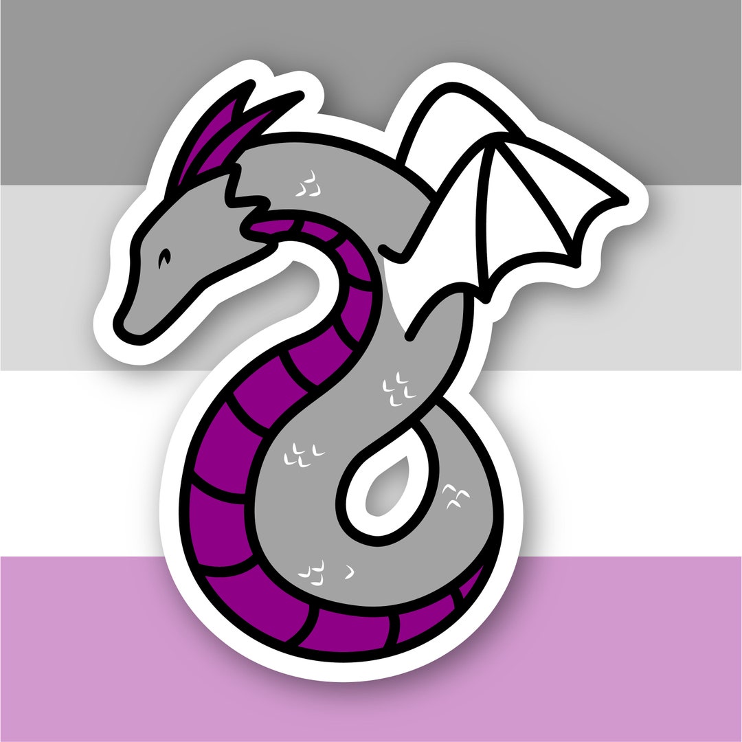 Asexual Pride Dragon Sticker - Etsy