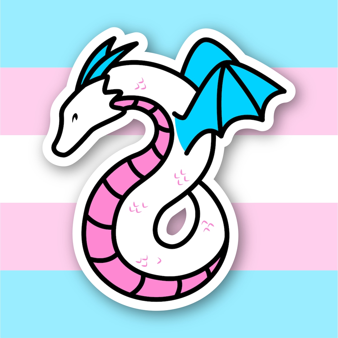 Transgender Pride Dragon Sticker - Etsy