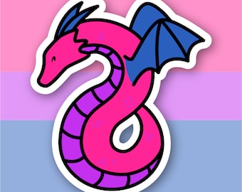 Bisexual Pride Dragon Sticker