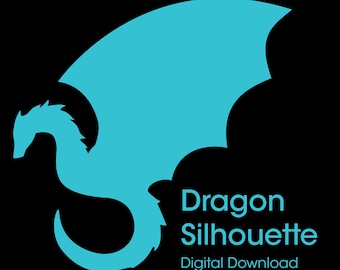 Dragon Silhouette DIGITAL DOWNLOAD | png svg jpg pdf eps