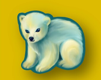 Polar Bear Cub Sticker
