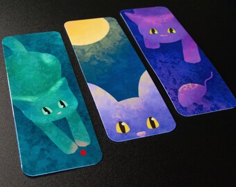 Playful Cat Bookmark Set of 3