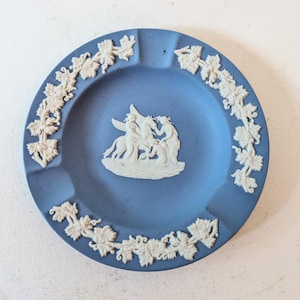 Vintage blue jasperware Wedgwood ashtray
