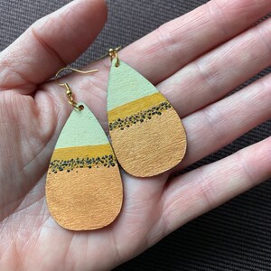 Hand-painted Earth Tone Earrings