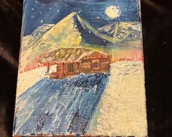 peaceful night oil landscape