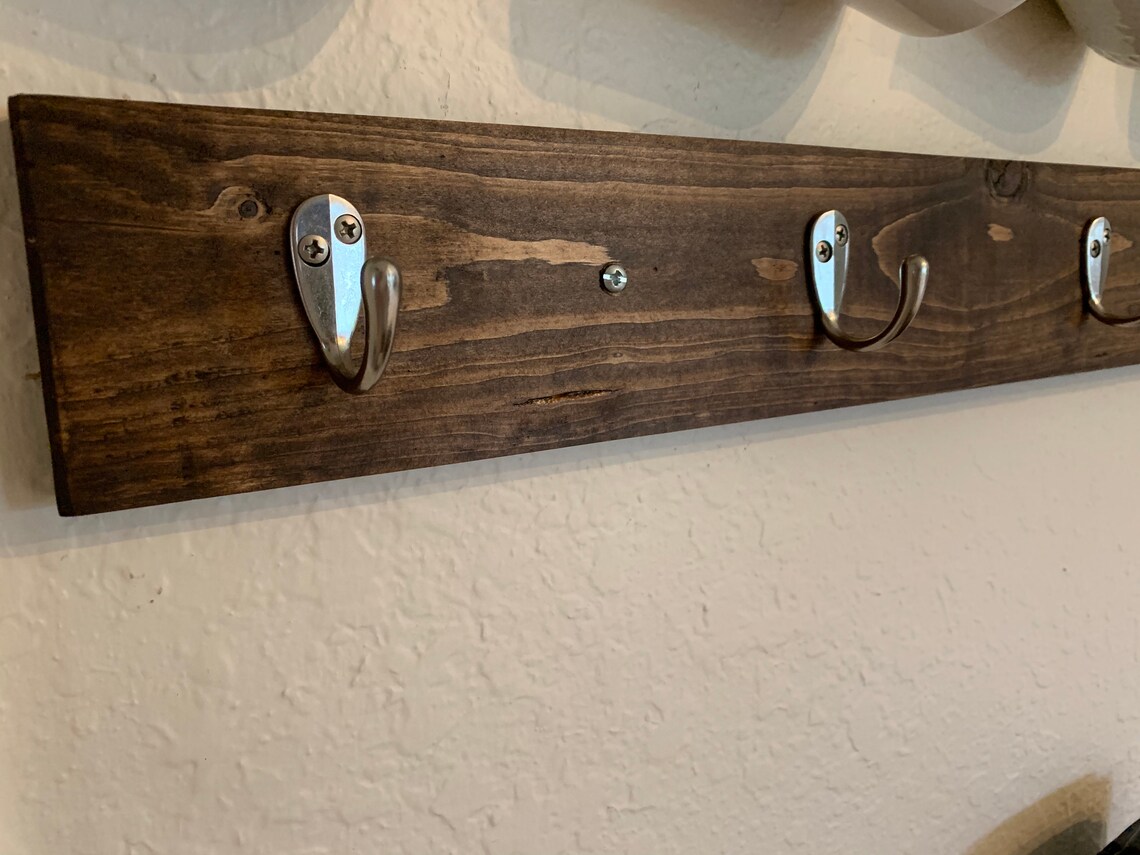 Rustic Mug Holder Rack Hook Etsy