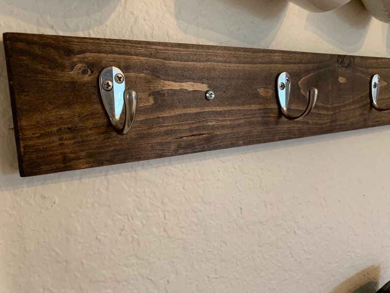 Rustic Mug Holder Rack Hook Etsy