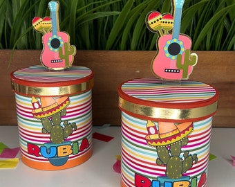 Fiesta Chips Can Party Favors, Personalized Mexican Decor