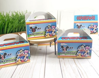 Fiesta de Mickey Mouse, regalos de Mickey Mouse, cumpleaños de Mickey, fiesta de Mickey, cajas de regalos de Mickey, decoración de fiesta de Mickey Mouse, Mickey clubhouse