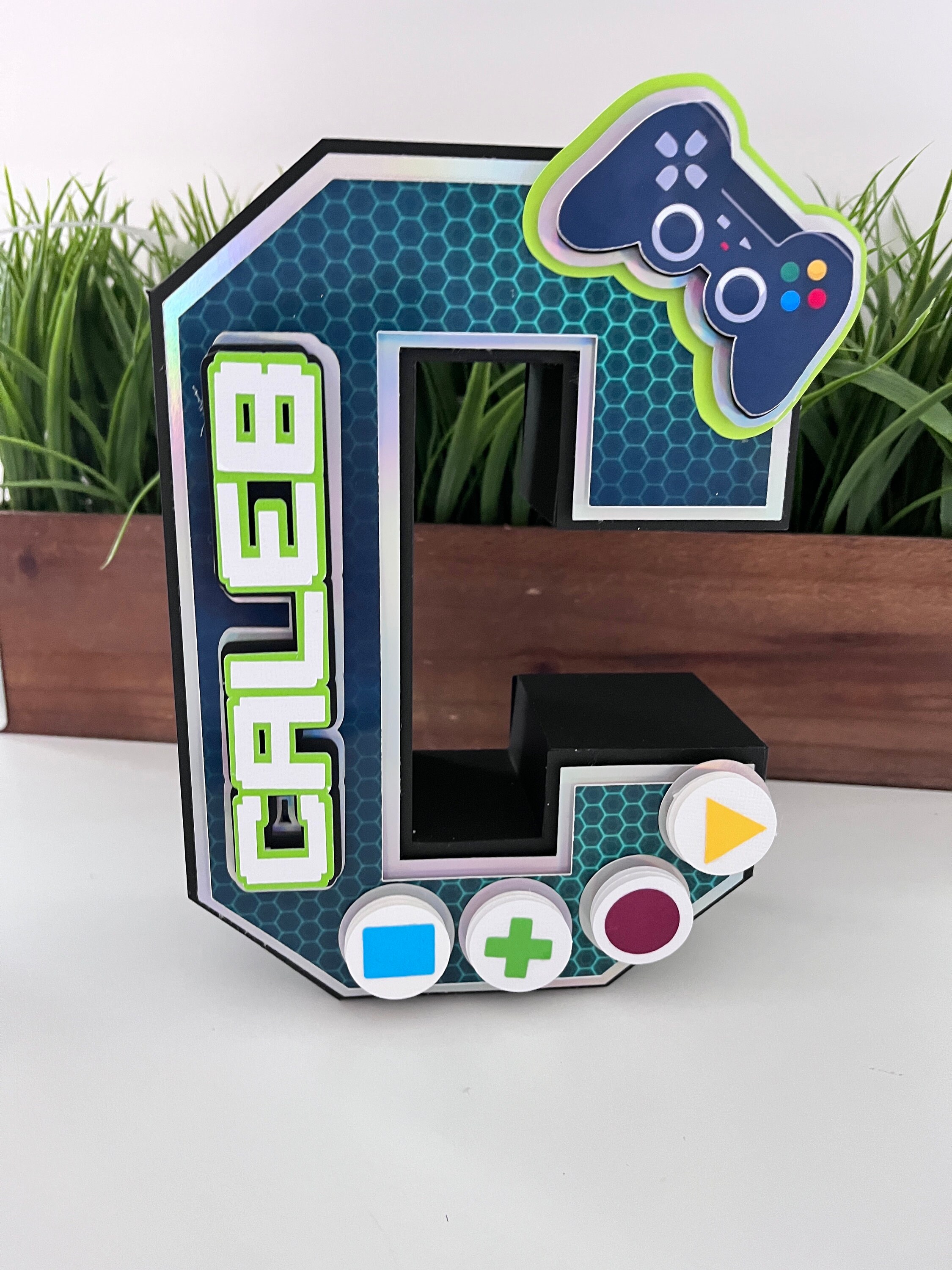 Gamer Numbers Gamer 3D Numbers or Letters, Gamer Party Decorations, Gamer Birthday ...