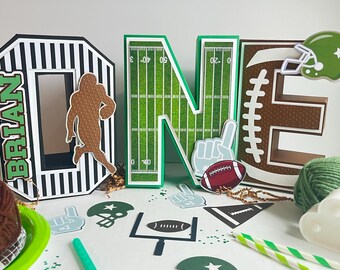 Football 3D Letter, American Football Birthday Party Decor, Personalized Football Theme Letter, Custom Name Decor, Smash Cake Football 0014