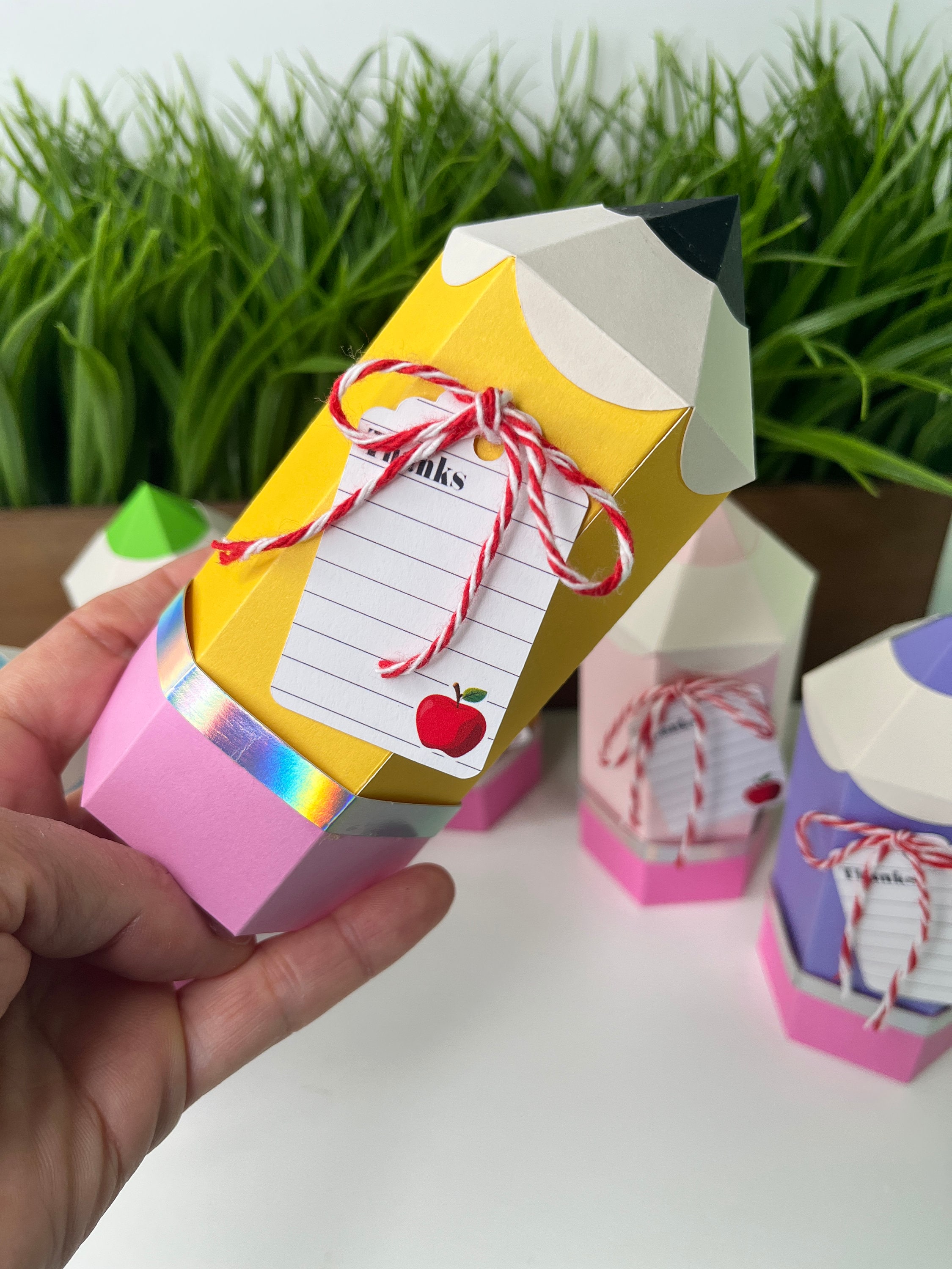 Back to School Favor Boxes Pencil Favor Boxes Back to School Etsy