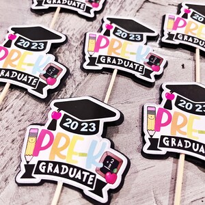 Pre K Graduation Cupcake Toppers, Pre Kindergarten Graduation Party
