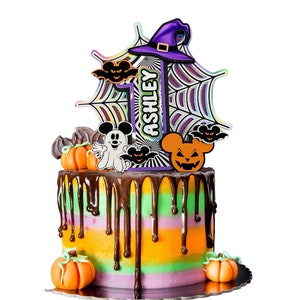 Disney Halloween Cake Topper, Halloween Mickey Mouse Cake Topper, Halloween One Cake Topper, Halloween First Birthday Party decorations 0020