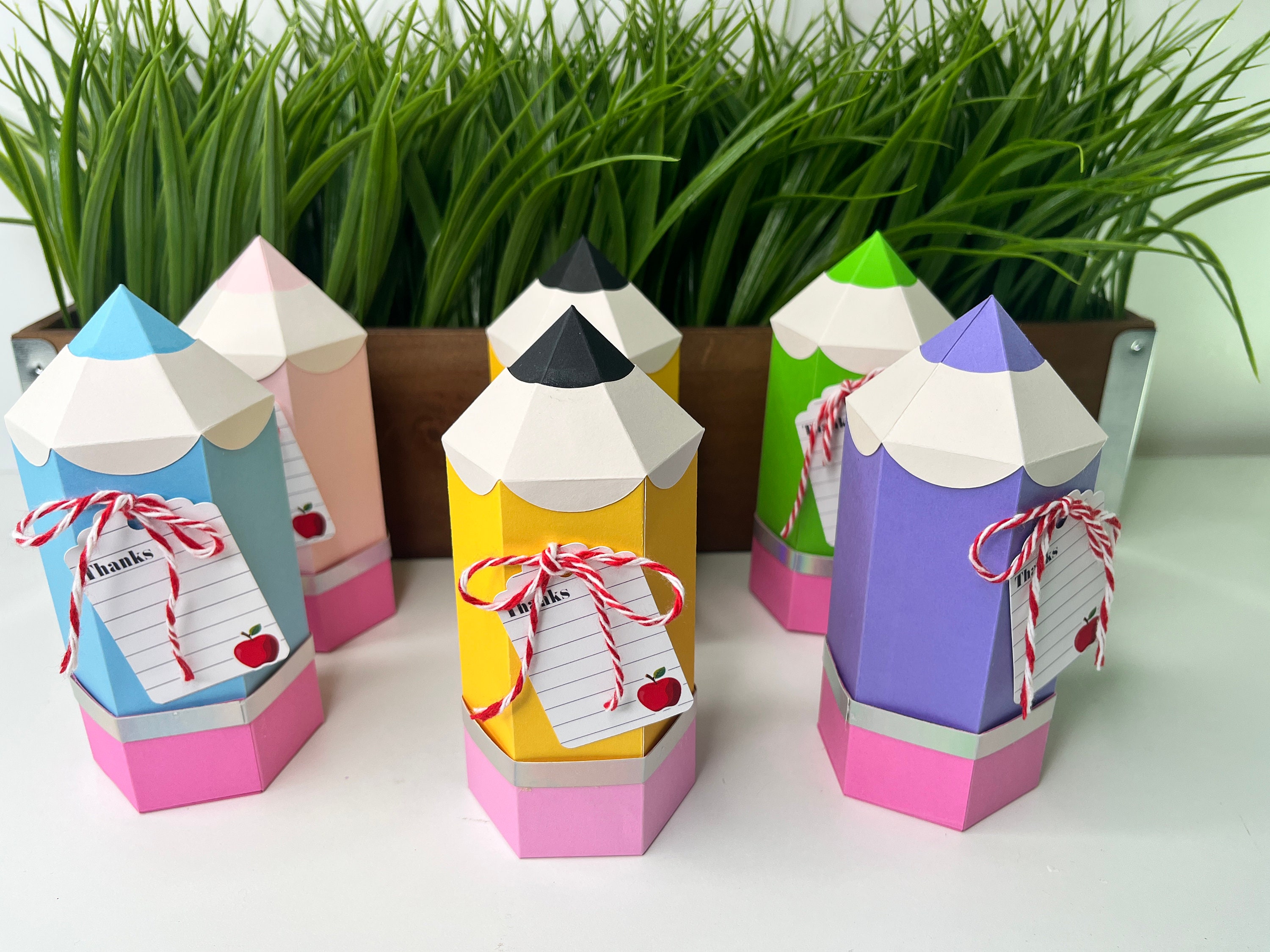 Back to School Favor Boxes Pencil Favor Boxes Back to School - Etsy