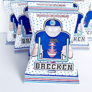 Voetbalchiptas, decoratie voetbalgunsten, voetbalfeest, voetbalthema, sportfeest, voetbalverjaardag, American Football 0006