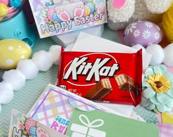 Easter Gift Card Holder with Chocolate Easter Bunny Treat Box Teacher Gift Kids Classroom Favor Student Gift Basket Stuffer Idea
