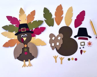 DIY Thanksgiving Thankful Turkey Tom, Create Your Own Thanksgiving Turkey,  Fall Classroom Favor, Thanksgiving Kids Craft, Thankful Turkey