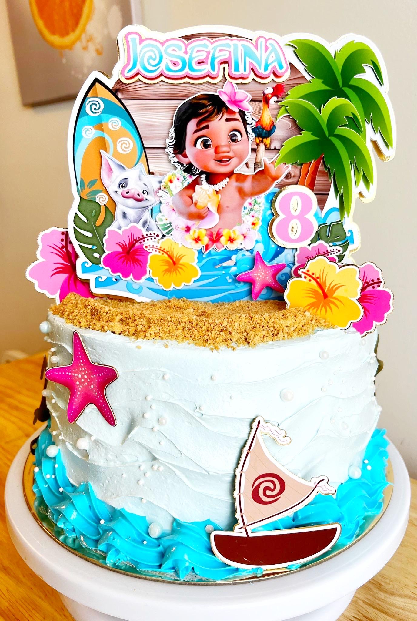 Topo de bolo Moana, Aniversário da Bebê Moana, Festa da Bebê Moana, Decoração para Festa Moana, Artigos para Festa Moana, Festa Temática Moana, Decorações Moana