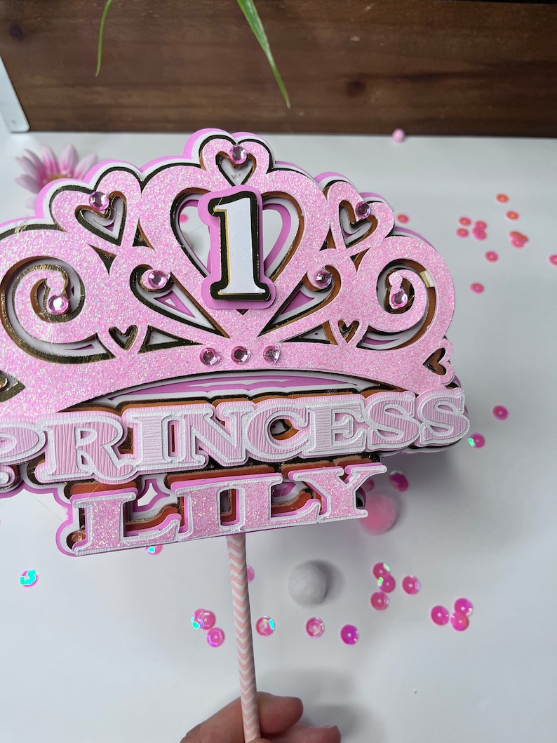 Princess Crown Cake Topper, Princess Party Decorations, Princess Theme ...
