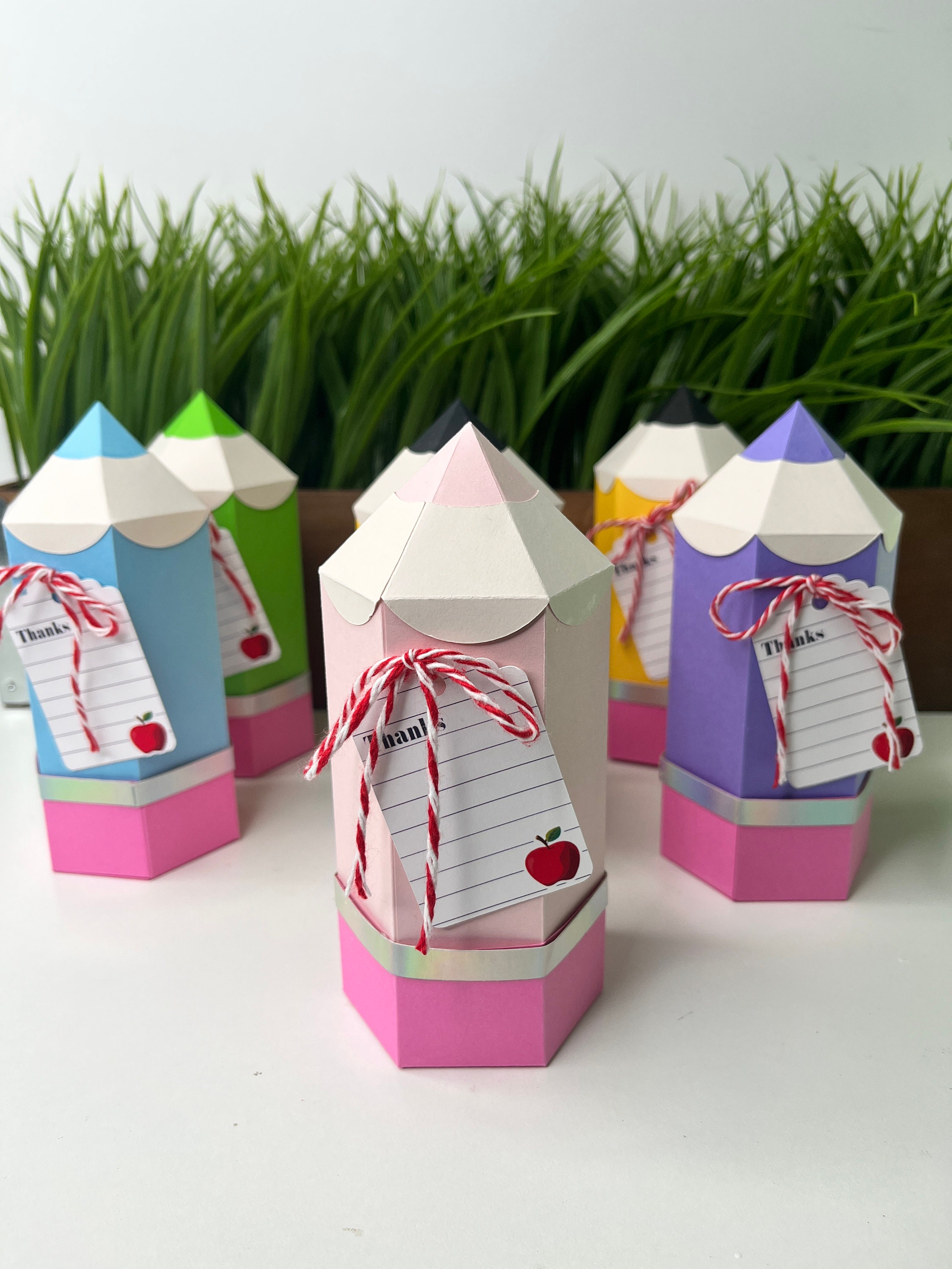 Back to School Favor Boxes Pencil Favor Boxes Back to School - Etsy