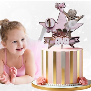 Ballerina Cake Topper Party decoration, Ballerina Theme Party, Ballerina Birthday Party, Ballet Party,  Ballerina Centerpieces 0002