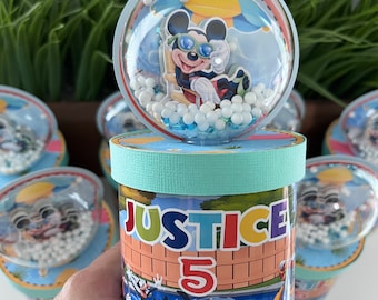 Mickey Pool Party Chips Can, Mickey Party Favors, Mickey Birthday, Mickey Party Decorations, Mickey Party, Mickey Pool Party, Mickey Favors