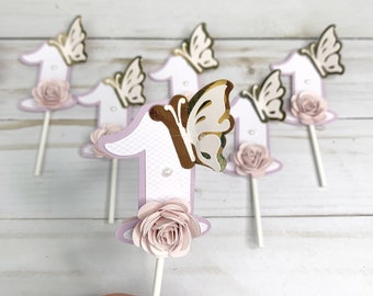 Topper per cupcake a forma di farfalla - Decorazione per feste a forma di farfalla - Decorazione per feste a forma di farfalla - Festa di compleanno a forma di farfalla - Tema farfalla - Festa a forma di farfalla