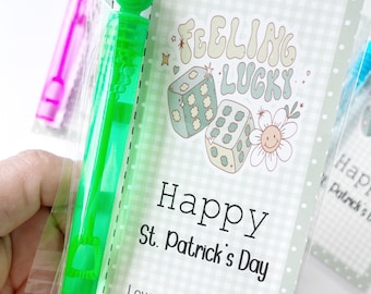 St Patrick’s Day Bubbles Wands, Shamrock Bubbles Class Favor, Patrick’s Day Favors, St Patricks Day Bubbles Class Favor, Irish Favors 0009