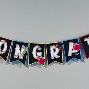 Pre Kindergarten Graduation Banner, Preschool Graduation Party Decor Banner, Kindergarten Graduation, Pre Kindergarten, Graduation Banner