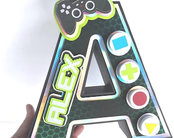 Gamer 3D Letters, Gamer Party Decorations, Gamer Birthday Party, Gamer Room Decor, Video Games Birthday, Gamer theme, Video Games Theme 0001