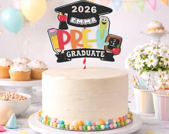 Pre K Graduation Cake Topper Preschool Graduation Kindergarten Grad Party Kids Graduation Cake Decor Pre K Grad Topper Kinder Graduation