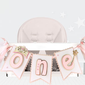 Princess Birthday, Crown Banner, Princess High Chair Banner, Princess Banner, Crown High Chair Banner, Princess Party Decorations