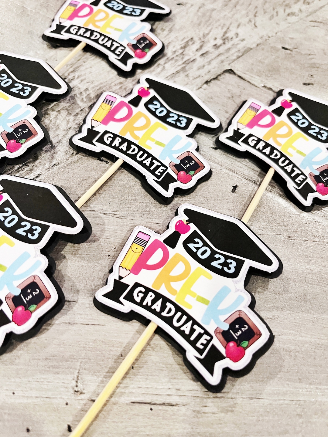 Pre K Graduation Cupcake Toppers, Pre Kindergarten Graduation Party