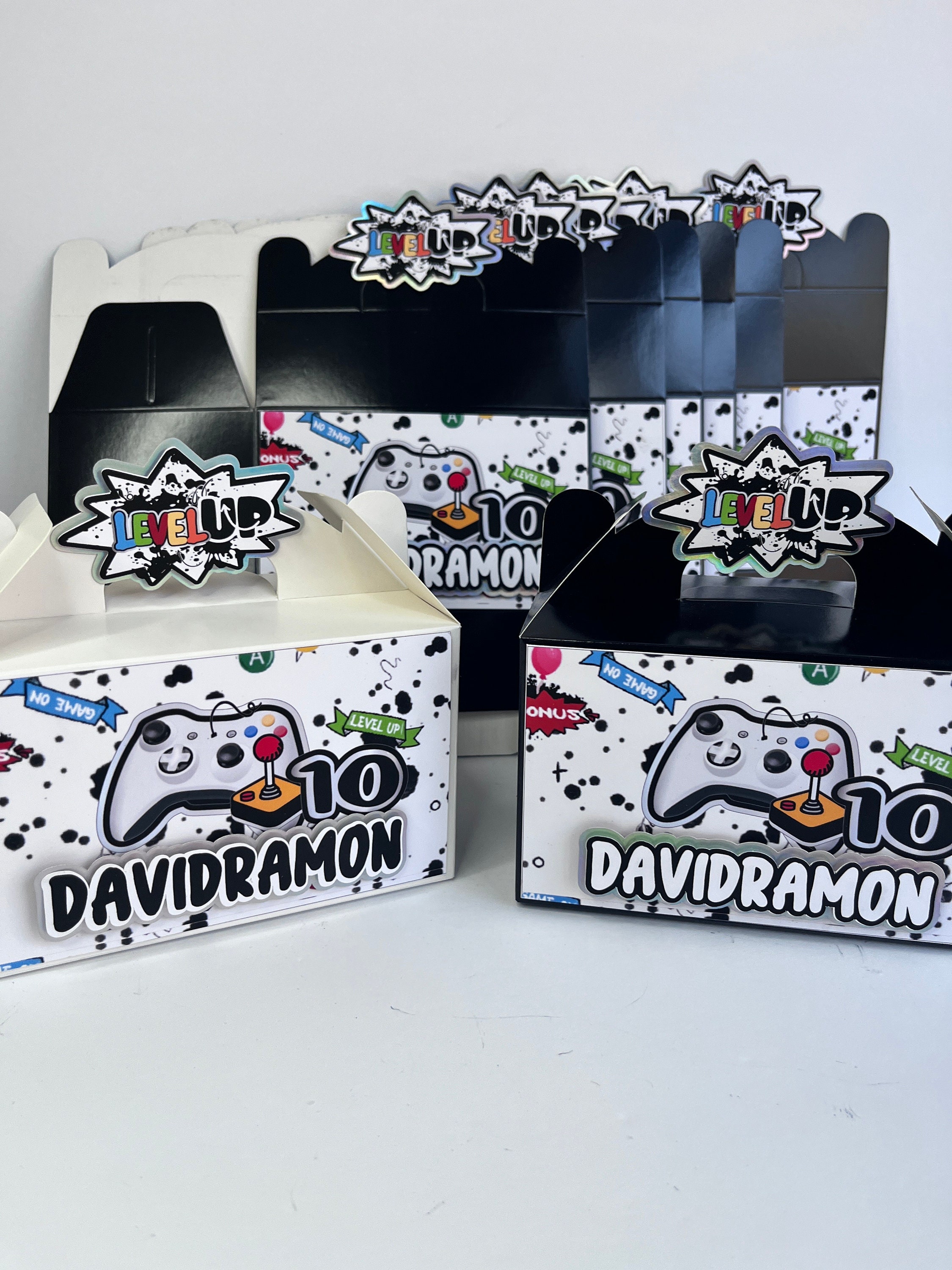 Gamer Favor Boxes, Gamer Birthday, Gamer Party Decorations, Gamer Gable ...