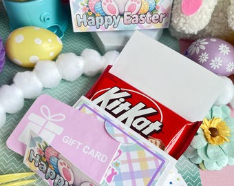 Teacher Easter Chocolate Gift Box with Gift Card Holder Easter Bunny Treat Box Teacher Gift Kids Classroom Favor Student Gift Stuffer Idea
