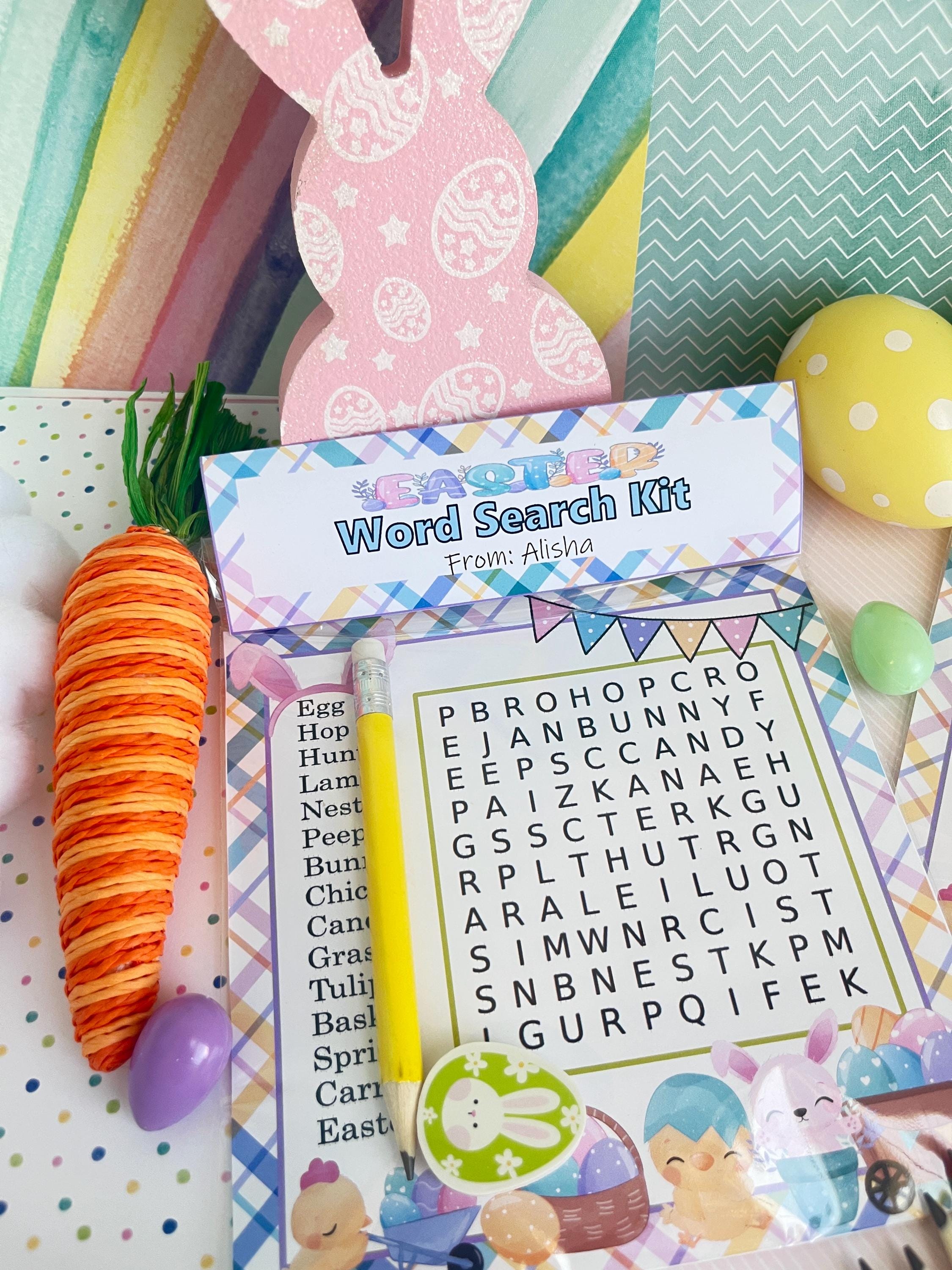 Easter Word Search Kit for Kids Classroom Favors Easter Party Favor Non ...
