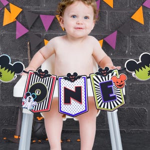 Mickey High Chair Banner, Halloween Mickey Banner, Halloween Banner, Halloween Decorations, Mickey Halloween, Halloween 1st Birthday 0020