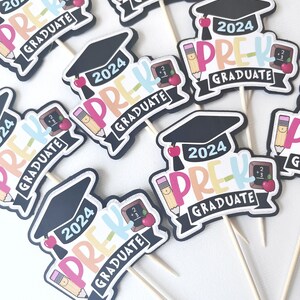 Pre K Graduation Cupcake Toppers, Pre Kindergarten Graduation Party