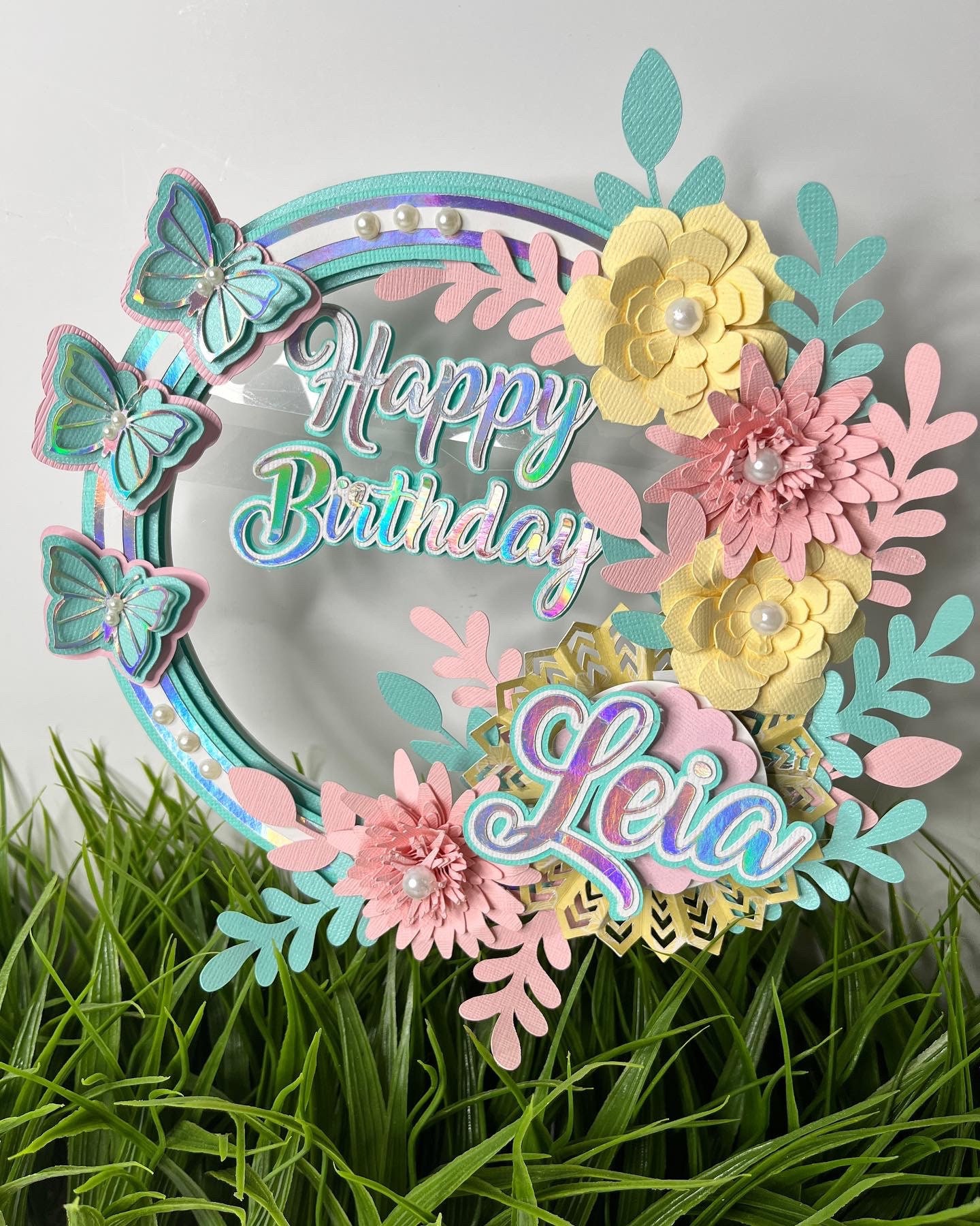 Floral Cake Topper Butterfly Cake Topper Cake Topper Etsy