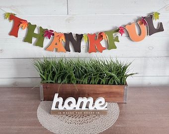 Thankful Garland: Fall Leaves Thanksgiving Banner