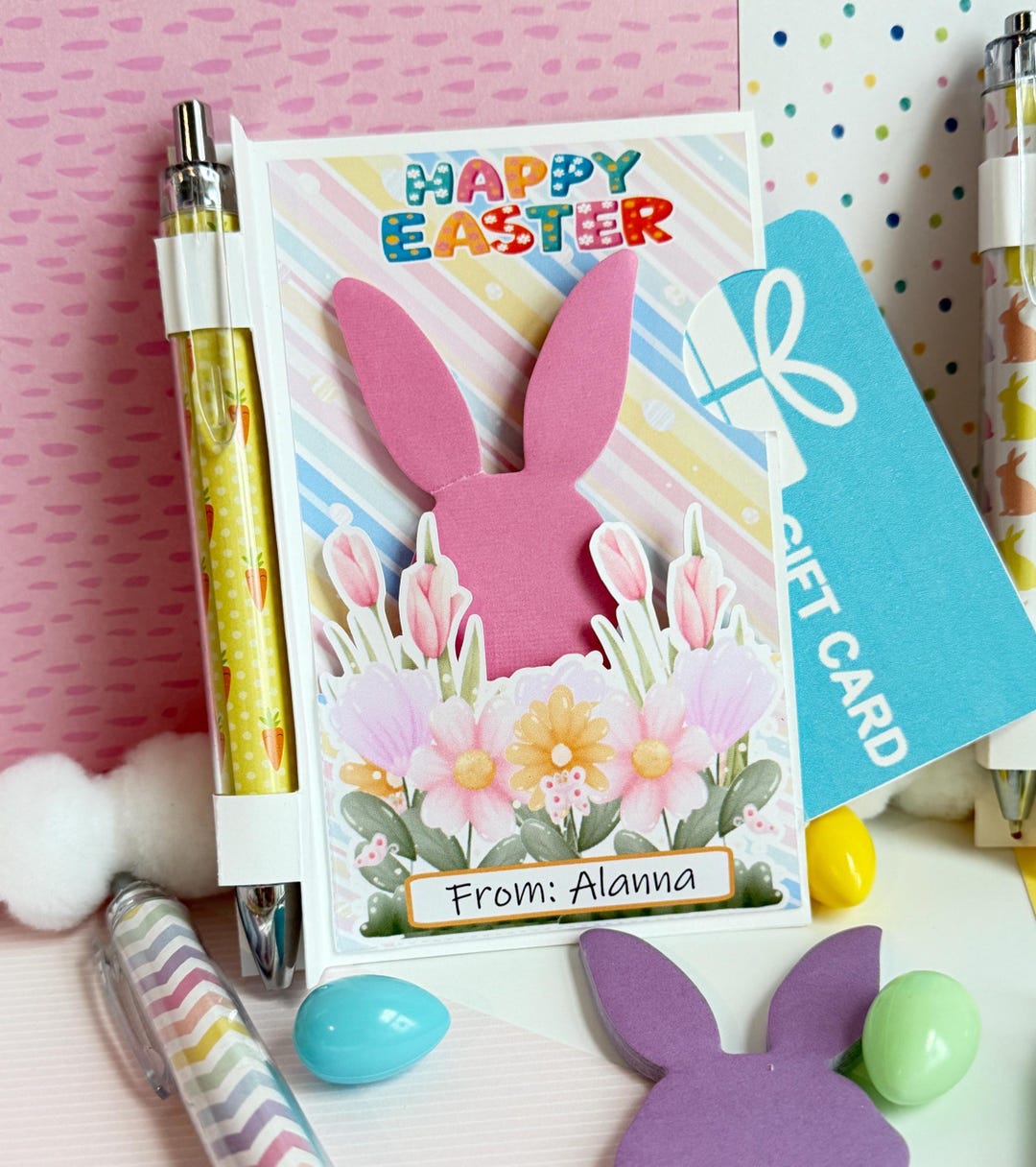 Easter Sticky Easter Teacher Gift, Easter Sticky Note Favors, Easter Gift Card Holder ...
