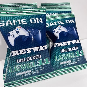 Gamerverjaardag, Gamerfeest, Chipzakjes videogames, Gamer Wrappers, Videogamesfeestje, Decoratie Gamerfeest, Chips voor videogames, Chips 0001