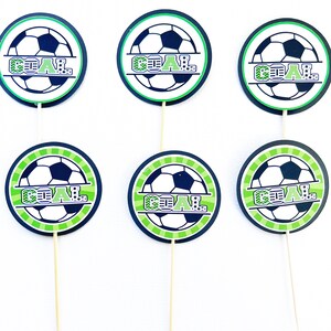 Soccer Cupcake Toppers, Soccer Birthday, Football Cupcake Toppers,  Football Theme, Soccer Theme, Sport Party Decorations, Soccer Party 0004