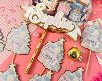 Nötknäpparen Cupcake Toppers, Nötknäpparfödelsedag, Nötknäpparbalett, Nötknäpparjul, Nötknäppartema, Nötknäppardekor 0011