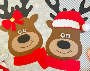 Build Your Own Reindeer Crafts Kit, Kids Christmas Favors, Holiday Party Favor, Reindeer Activity, Xmas Craft for Kids, Craft Kits for Kids