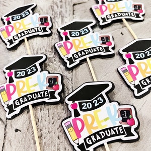 Pre K Graduation Cupcake Toppers, Pre Kindergarten Graduation Party